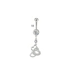 1pc Long Dangle Belly Button Rings Stainless Steel Crystal Navel Rings Belly Piercings Nombril Ombligo Women Men Body Jewelry