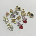 Non Pierced Mini Zircon Heart Clip on Earrings Fashion Temperament Small Heart Pearls Cloud Ears Clips for Women Evening Party