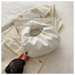 Casual PU Leather Shoulder Bags Large Capacity Solid Color Totes Lightweight Underarm Bags for Women Girls