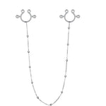 Fashion Long Chain U Heart Shaped Nipple Ring Sexy Women Body Jewelry 1 Pair Tease Europe and America Woman Nipple Piercing