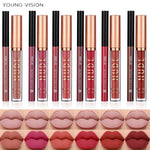 YOUNG VISION 2-color matte long-lasting color lip liner set waterproof anti-sweat non-stick cup lip gloss rotatable lip liner