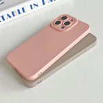 Titanium gray fine hole liquid silicone phone case for iPhone 16 15 14 13 12 11 Pro Max Plus full shockproof soft bumper cover