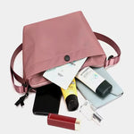 Homemade Baby Pink Nylon Fabric Underarm Bag Korean New Inner Lightweight Texture Small Bag Full with Shoulder Handbag