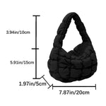 Fashion Quilted Shoulder Bags for Women Handbag Mini Cloud Pleated Bags Puffer Dumpling Bag Luxury Tote