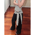 American Retro Low Waist Wide Leg Jeans Women's Summer Autumn Loose Drapey Tall Extended Length Hot Girls Wide Leg Pants