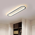 LED Modern Ceiling Light Oval Black Corridor 40/60/80CM Lamp For Bedroom Gallery Porch Living Room Hotel Indoor Lighting Fixture