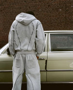 High street hip hop fashion new Y2k men clothing set retro trend casual sportswear personality pattern design loose sweatpants