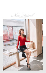 Short Basic Sweaters Women 2023 Sexy Deep V Neck Sweater Women's Pullover Slim Bottoming Sweaters Female Elastic Cotton Tops