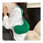 New Style Solid Color Women's Handbag with Stone Pattern Underarm Bag