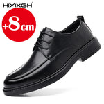 Spring/Summer Men 37-45 Men's Flat/6CM Heightening Elevator Shoes Business Formal Leather Shoes Man British Casual Wedding Suit