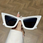 Oversized cat eye women's sunglasses fashionable retro gradient sun glasses luxury brand designer shades