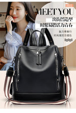 Brand Luxury Backpacks Soft Leather Waterproof Bagpack Preppy Style Young Student Bags Multifunction Mochilas Feminina Sac A Dos