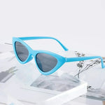 European and American Style Cat-eye Sunglasses Fashion Simple Photo with Small Frame Sunglasses Triangle Glasses
