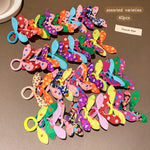40 cute colorful random rabbit ear hair rings with sweet and windy rubber bands suitable for daily use as hair accessories