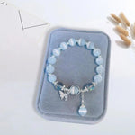 Women Bracelet Imitation Opal Butterfly Pendant Smooth Elastic Band Lady Birthday Gift Exquisite Wrist Bracelet Jewelry