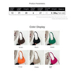 New Style Solid Color Women's Handbag with Stone Pattern Underarm Bag