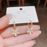 Korean Exquisite Small Daisy Flower Drop Earring for Women Girl Fashion Charm Minimalist Sunflower Earrings Summer Jewelry Girls