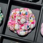 6.8cm New Camellia Flower Brooch Coarse Woolen Fabric Handmade Super Shaped Pins Women's High-end Luxury Corsag