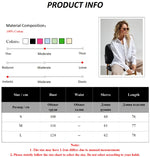 Wolfeel  Women's Spring Summer 100% Cotton Shirts Office Lady  Fashionable Solid Lady Long Sleeve Loose Tops Crepe Shirts