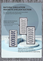 8Pcs Magnetic Eyelashes No Glue Needed Magnetic False Eyelashes with Applicator Reusable Thick Natural Effect 5 magnets Lashes