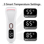 Electric Eyelash Curler Digital Display Heated Temperature Control Long-Lasting Curl Rechargeable Portable Lash Curling Wand