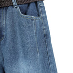 Capris Jeans Loose Women's Shorts Baggy Summer Clothes Korean Dongdaemun 2025 Woman Clothing Blue Big Size Hanbok Pants Short