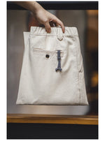 Maden Men's Vintage Beige Cotton Seed Shell Denim Jeans 10.8OZ Loose Straight Mid-rise Zipper Casual Pants Male Autumn Trousers