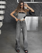Z1975 straight height waist long jeans 2025 traf Autumn/Winter New Wash Product y2k Classic  Jeans for women