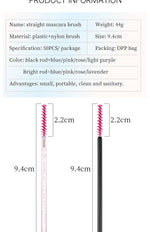 NEW 50Pcs Makeup Eyelash Brushes Disposable Crystal Eyebrow brush Diamond Handle Mascara Wand Applicator Lashes Extension Tools