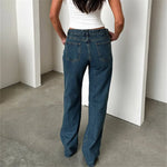 Gaono Women's Spring Summer Baggy Pants Y2K Vintage Low Waist Loose Straight Leg Denim Pants with Pockets Fashion Streetwear