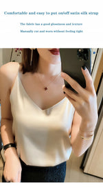 2024 Summer Camisole Slim Vest Sexy Women Sleeveless V-Neck Gray Tee Tank Tops Female Solid Black/White Korean Crop Tops Y2k