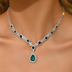 Ladies' fashionable and trendy design, water droplet necklace, jewelry suitable for dates, parties, holidays, gifts