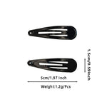 Wholesale 10/20/50/100pcs/set Women Black Waterdrop Shape Basic Alloy Hair Clips BB hairpins Barrettes Fashion Hair Accessories