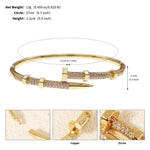 Female Jewelry Nail Bracelets Trendy Bracelet Zircon Screw Bracelet For Women Everyday Party Festive Jewelry As Gifts