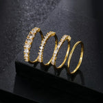 Colors Shiny Cubic Zircon Women Rings Gold Color Female Daily Wear Stylish Colorful Rings Anniversary Girl Gift Jewelry