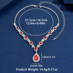Ladies' fashionable and trendy design, water droplet necklace, jewelry suitable for dates, parties, holidays, gifts