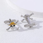 Personality Mens Skull Enamel Cufflinks Crossbones Wearing Hat Sleeve Button For Shirt Suit Tuxedo Blouse