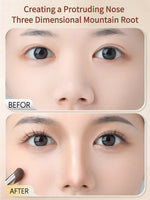 2PCS Cangzhou Sickle Nose Shadow Brush for Sculpting, Nose Wing Halo Dyeing, Super Soft Makeup Brush, Diagonal Nose Brush Tool