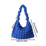 Large Capacity Puffer Crossbody Bag Pleated Nylon Cloud Shoulder Bag Tote Bucket Designer Bag Ruched Fashion Lady Dumpling Buns