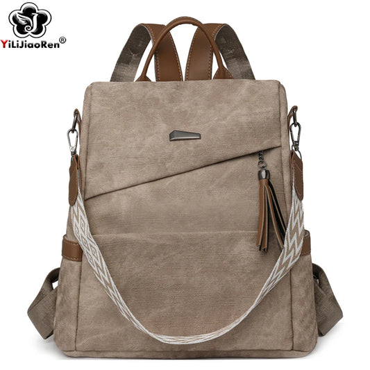 High Quality Pu Leather Backpack Women Ladies Shoulder Bag Designer Fashion Daypack Large Capacity School Bag for Girls