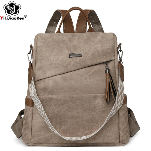 High Quality Pu Leather Backpack Women Ladies Shoulder Bag Designer Fashion Daypack Large Capacity School Bag for Girls