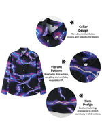 New Spring And Autumn Men's Shirt Elastic Solid Color Dot Printed Shirt Temperament Casual Standing Collar Long Sleeve Cardigan