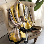 Spring Scarf Women's Luxury Design Polyester Material Smooth Scarf Soft Shawl Beach