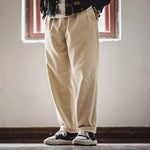 Maden Retro Heavyweight Corduroy Casual Pants Cotton Straight Solid Color Men's Classic Versatile Style Fall and Winter Trousers