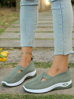 Women's shoes, women's sports shoes, summer flying woven mesh soft sole breathable sports shoes