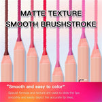 Fine Slim Lip Pencil Waterproof Easy To Color Matte Pink Purple Long-lasting Waterproof Non Stick Cup Pigment Sexy Lip Cosmetics