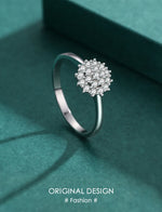 Modian 925 Sterling Silver Classic Sparkling Simple CZ Finger Ring Platinum Plated Wedding Jewelry For Women Anniversary Gift