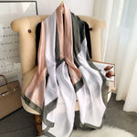 180*90cm fashion Luxury Brand Scarf Women Shawl  Wrap Spring muffler Hijab Bufanda Foulard Female Bandana Beach Stoles 2022 Silk