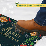 Christmas Carpet Cartoon Gingerbread Man Crystal Velvet Kitchen Floor Mat Non-slip Door Mat Entry Door Mat new year Home Decor