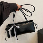 Y2K Lace Bow Handbag French Elegant Square Bags Simple Ballet Style Shoulder Bag New Korean Fashion Casual Women Packet for Date